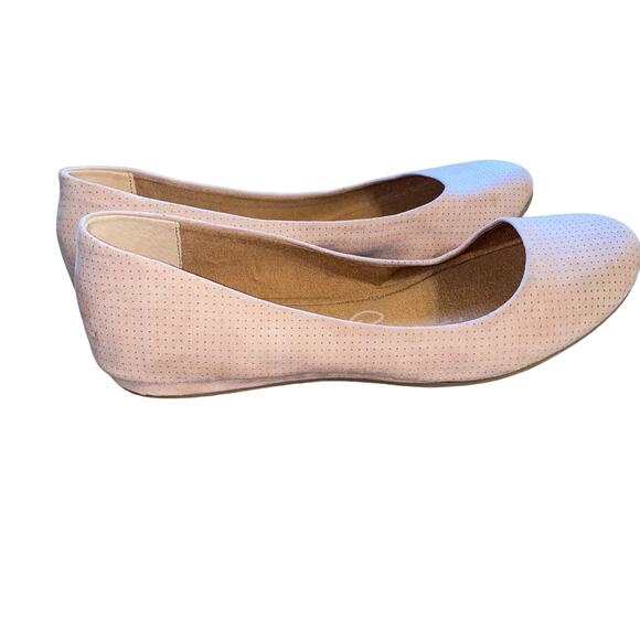 American Rag Aellie Perforated Fabric Ballet Flat slip on shoes pink size 11 - Picture 6 of 9